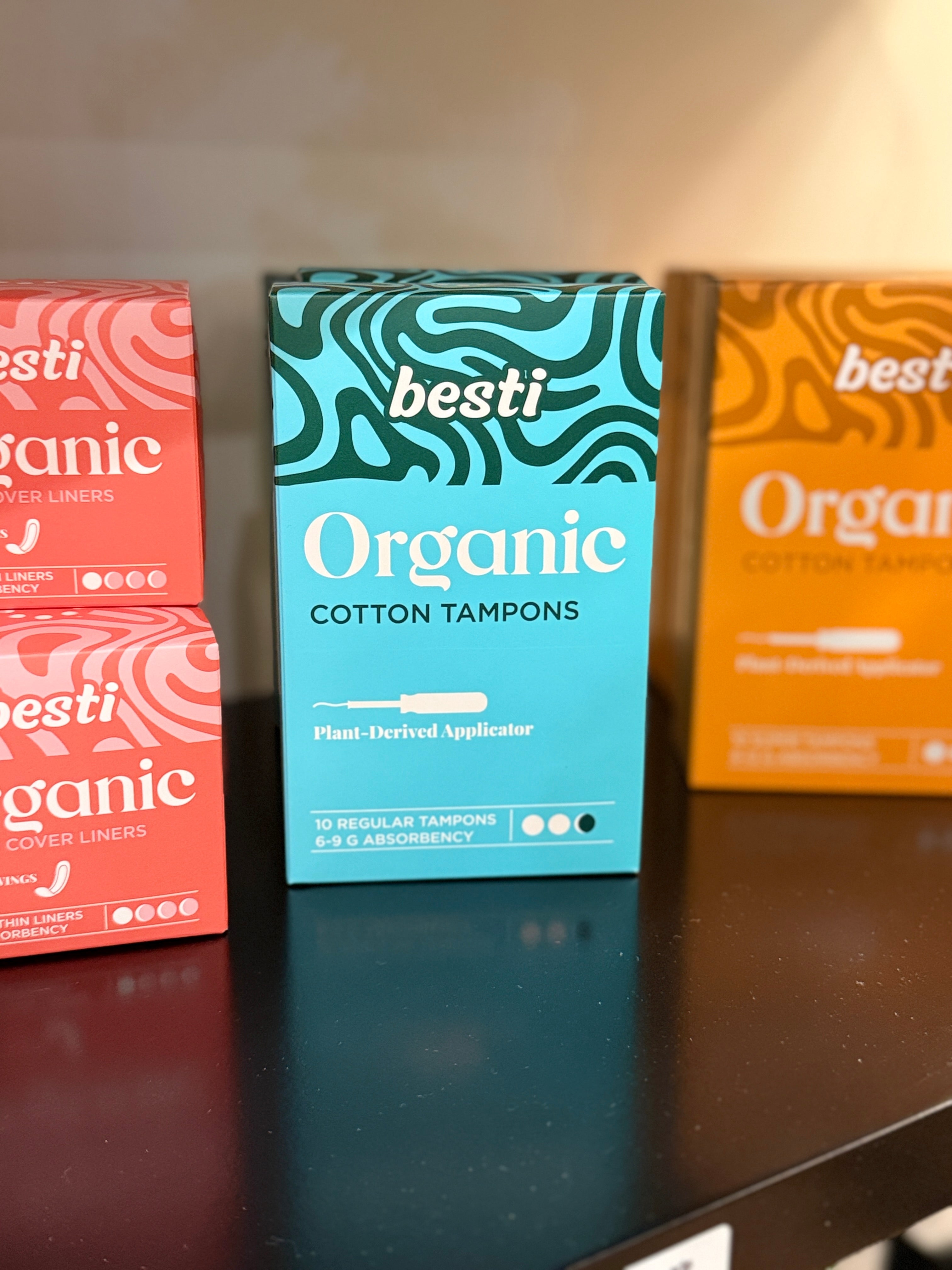 100% Organic Cotton Regular Tampons (10 Count)
