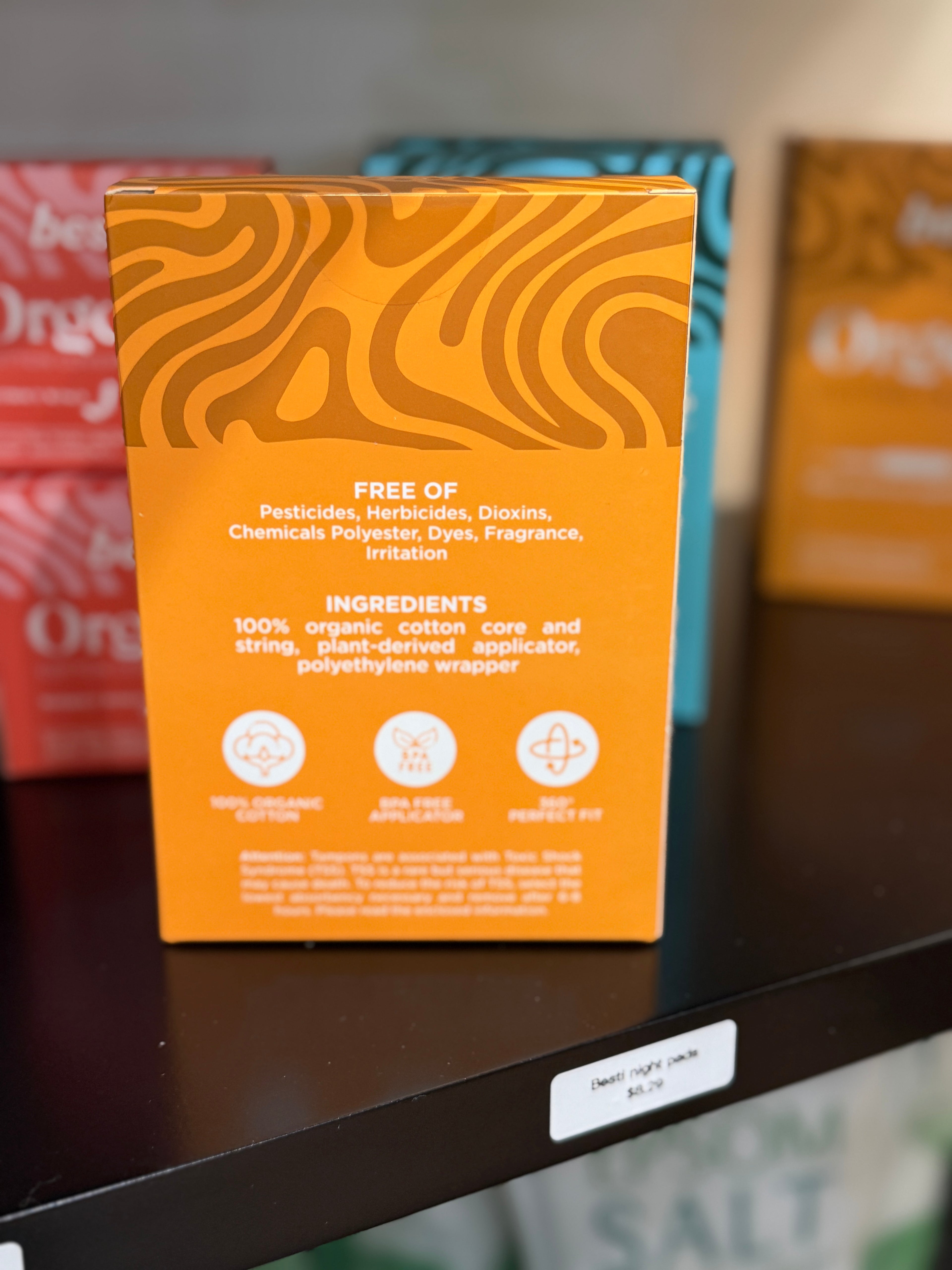 100% Organic Cotton Super Tampons (10 Count)